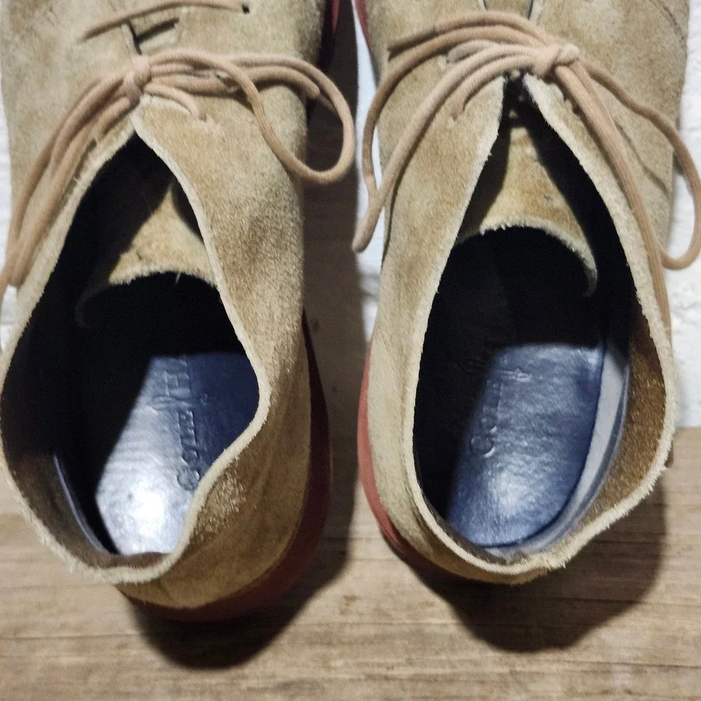 Cole Haan Lunargrand Mens Tan Suede Lace Up Chukka Boots C11184 Size 11.5 Fall